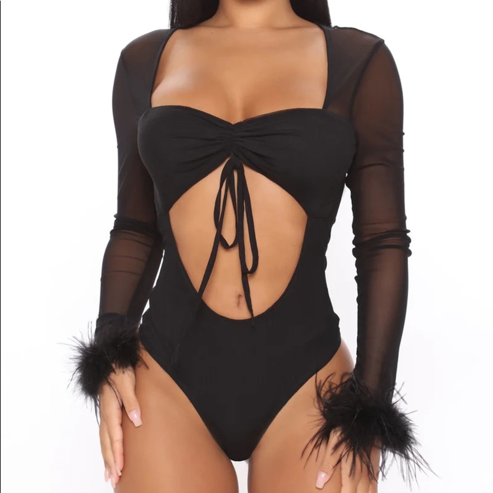 Lush Crush Mesh Feather Bodysuit